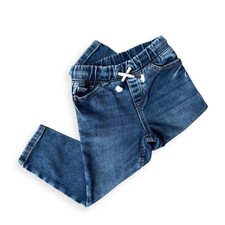 Okie Dokie Kids Jeans 2T Blue Denim Elastic Waist Drawstring