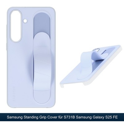 Original Samsung Galaxy S25 FE Cover Standing Grip Case EF-GS731 Light Blue