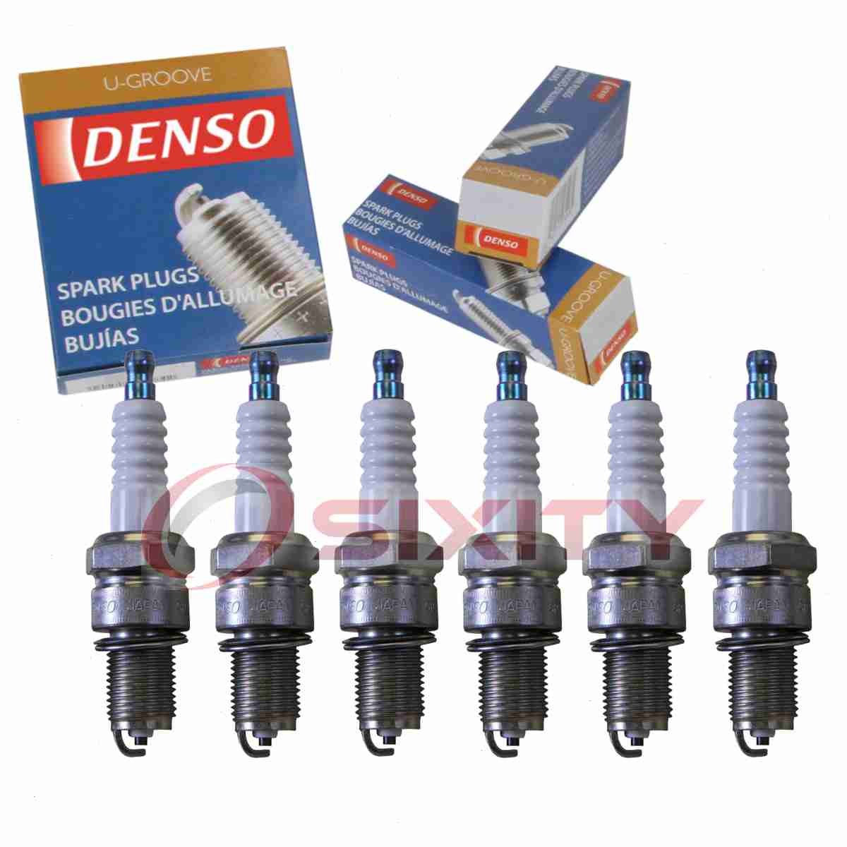 6 pc DENSO 3018 Standard U-Groove Spark Plugs for W16EP-U J3189066 7832 003 ox