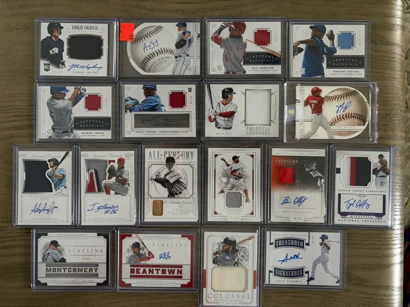 National Treasures Baseball Lot (18) 2014-2018 #/99 /49 GU Auto Relic RCs READ
