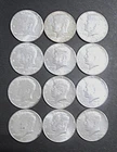 Lot of 12 Kennedy Half Dollars 1965-1969 40% Silver Coins VG-XF
