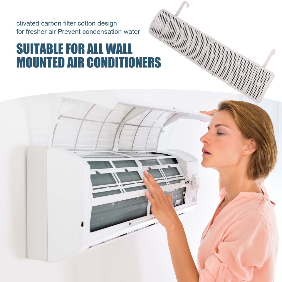 Honseadek Klimaanlagen Windschutz - Verstellbarer Luftabweiser - Einfache Montage Ohne Bohren - Für Wand-Klimageräte