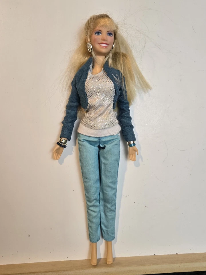 Disney Hannah Montana Muñeca Live in Concert Barbie Jeans Azul Antiguo Sin Probar C82 Foto 3 de 4