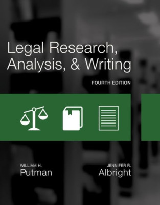 Legal Research, Analysis, and Writing - Paperback / softback NEW Putman, William