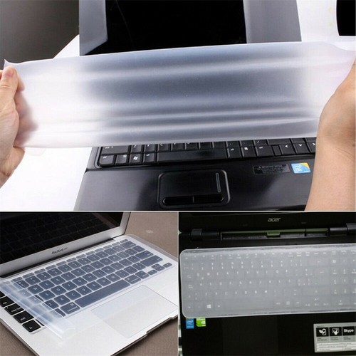Universal Clear Silicone Desktop Laptop Keyboard Cover Protector 15" 16" 17" - Picture 8 of 12