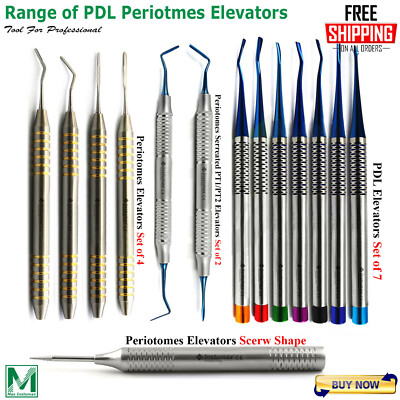 Dental PDL Range Periotome Serrated Extraction Handle Perio Ligaments Elevators