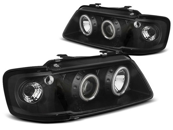 Scheinwerfer Paar Audi A3 8L 96-00 Angel Eyes Ccfl Schwarz-image