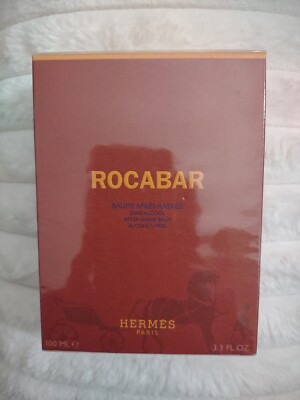 ROCABAR Baume Apres-Rasage Sans Alcool After Shave Balm 3.3 FL Oz Hermes Paris