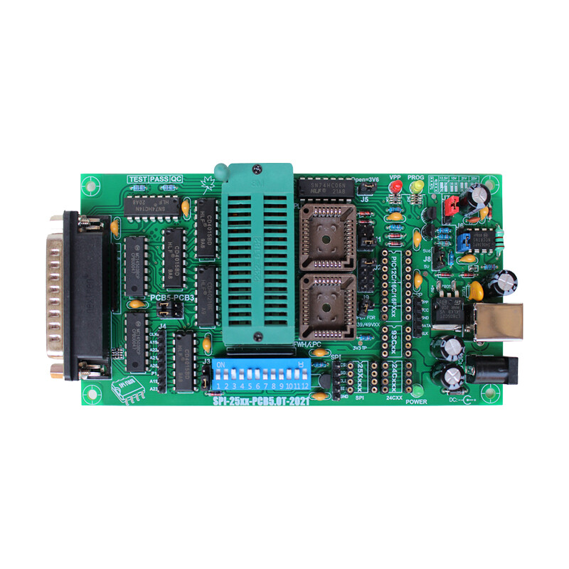 Programmeur EPROM/BIOS SPI 25xx - Avec Clips PLCC32 Et SOIC Pour PIC Et Microcontrôleurs