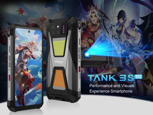 Unihertz Tank 3S 5G 6.79"16G+16GRAM/512GB with Projector Rugged Phone By FedEx
