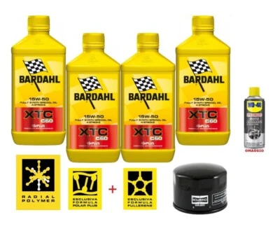 Tagliando APRILIA SMV Dorsoduro 750 2008-2016 4 BARDAHL XTC 15W50 + Filtro olio