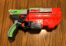 Nerf Vortex Vigilon Disc Blaster - Orange - Tested  Working EUC