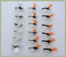 Klinkhammers, Trout, Grayling Flies, 18 Black & Olive, HI-VIZ & STANDARD Emerger