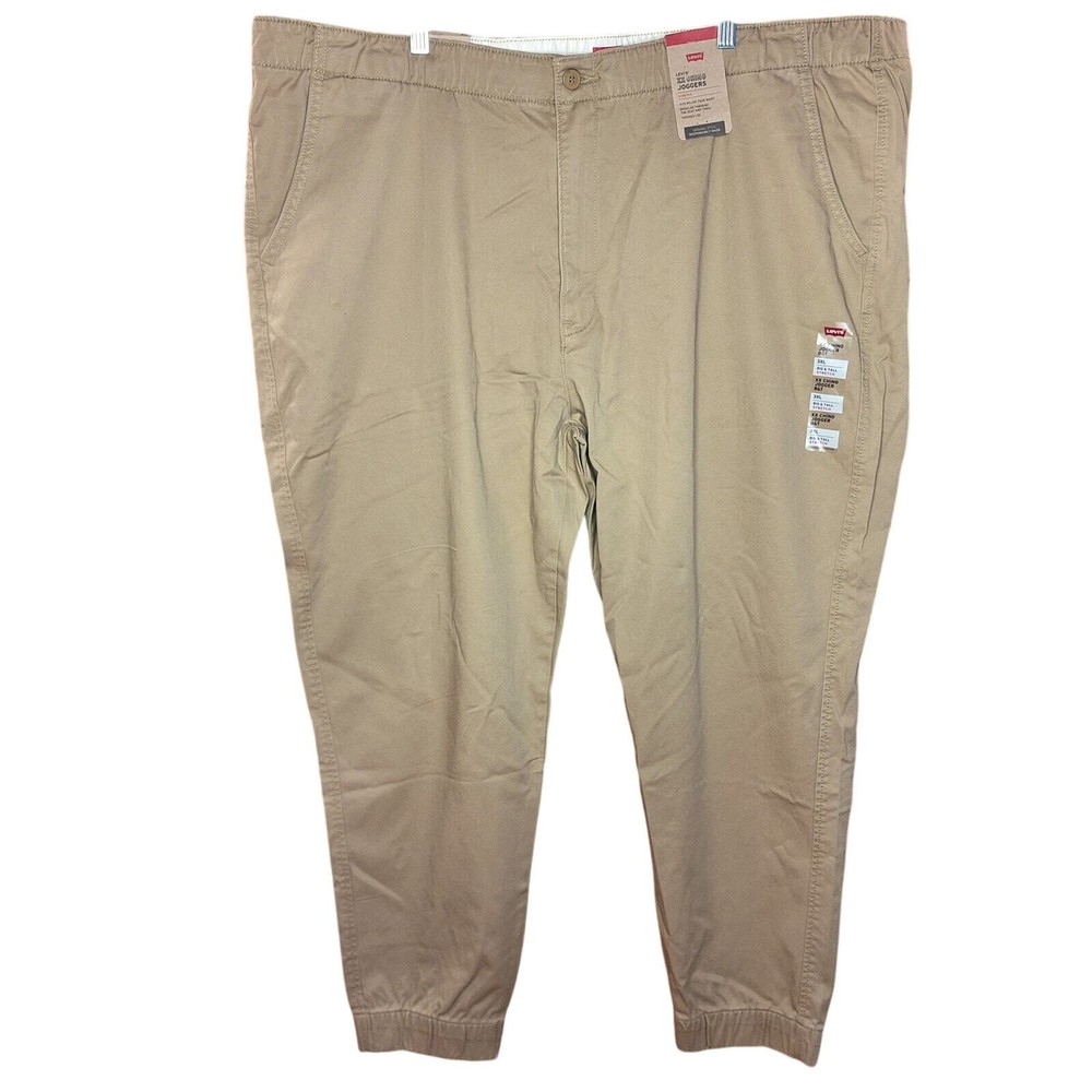 Levi's New Men's 3XL XX Chino jogger tapered leg stretch casual pants khaki tan