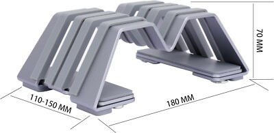Dual vertikaler Laptopständer - Aluminium verstellbar, universell passend für alle Laptopa