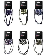 NFL 8-Piece Elastic Ponytail Band Head Bands - Pick Your Team