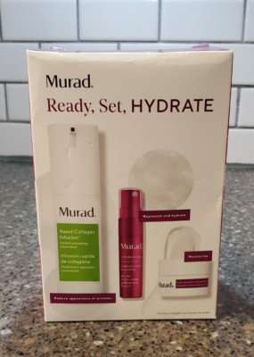 NIB! Murad Ready Set Hydrate 3 PC Set-Includes Full Size Rapid Collagen Infusion