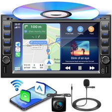 Car DVD Player For Carplay Android Auto Bluetooth Double Din Car Stereo Radio