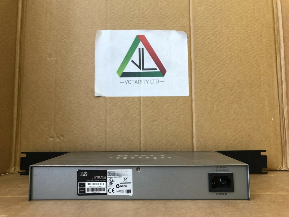 Cisco SF100-16 v2 with Brackets 16-Port 10/100 Switch Cisco SF100-16 (Inc VAT) - Image 2 of 4