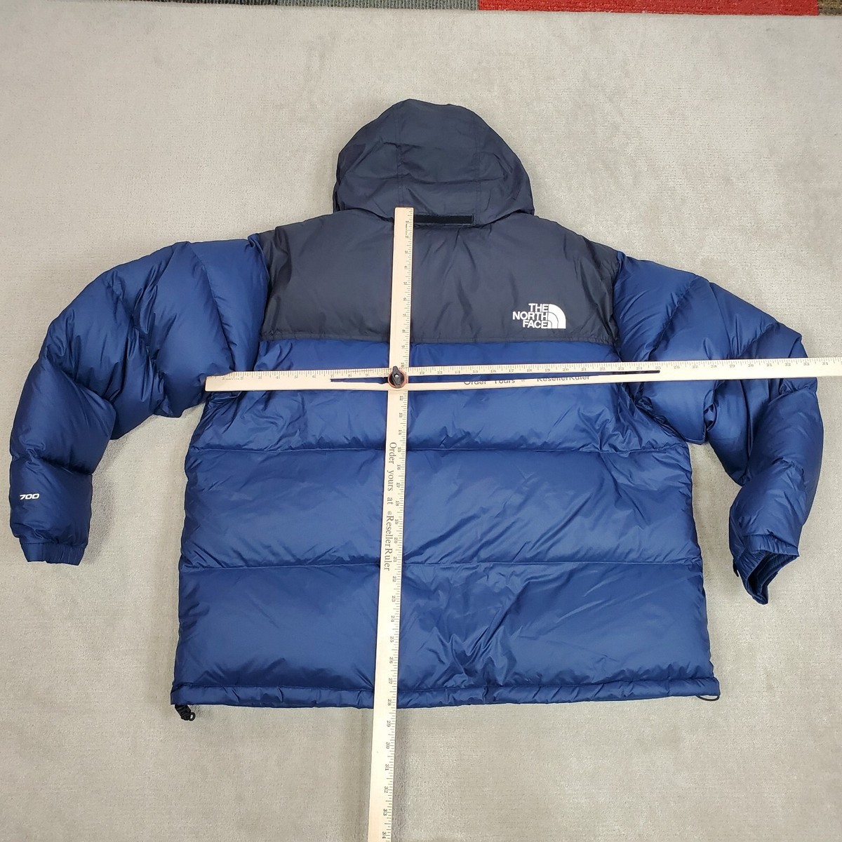 The North Face Jacket Mens 2XL XXL Blue Black Puffer 700 The North Face Jacket Mens 2XL XXL Blue Black Puffer 700