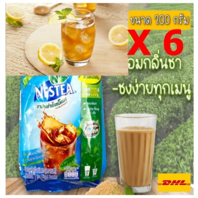 6Pcs Nestle Nestea Instant Unsweetened Mix Brew Iced Drink Thai No Sugar 200g