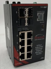 SIXNET SLX-8MG-1 8-PORT INDUSTRIAL ETHERNET GIGABIT MANAGED SWITCH