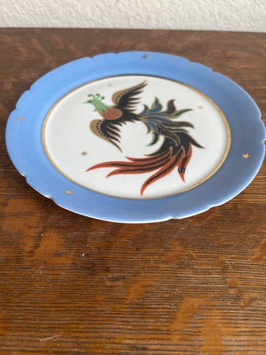 PATE DE LIMOGES COULEUVRE FRANCE PLATE WITH PHOENIX BIRD - Picture 6 of 8