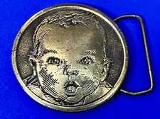 Gerber Baby Food Company Promo Brass Tone Vintage Belt Buckle by SPEC-CAST Inc.