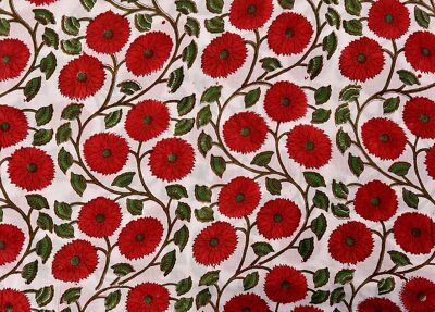 5 yard Handmade Indian 100% Cotton floral print Natural Crafts Sewing Fabric