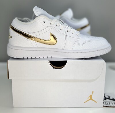Nike Air Jordan 1 Low 'White/Metallic Gold' | Women Sizes 5 - 12
