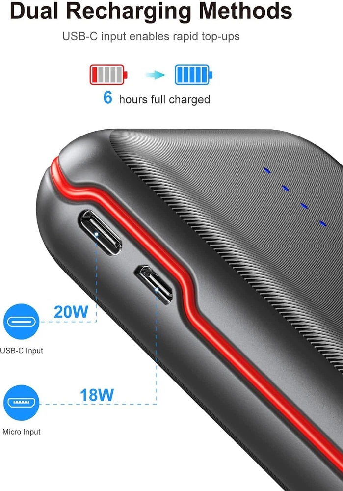 30K mAh 22.5W Fast Charge Power Bank Portable Charger