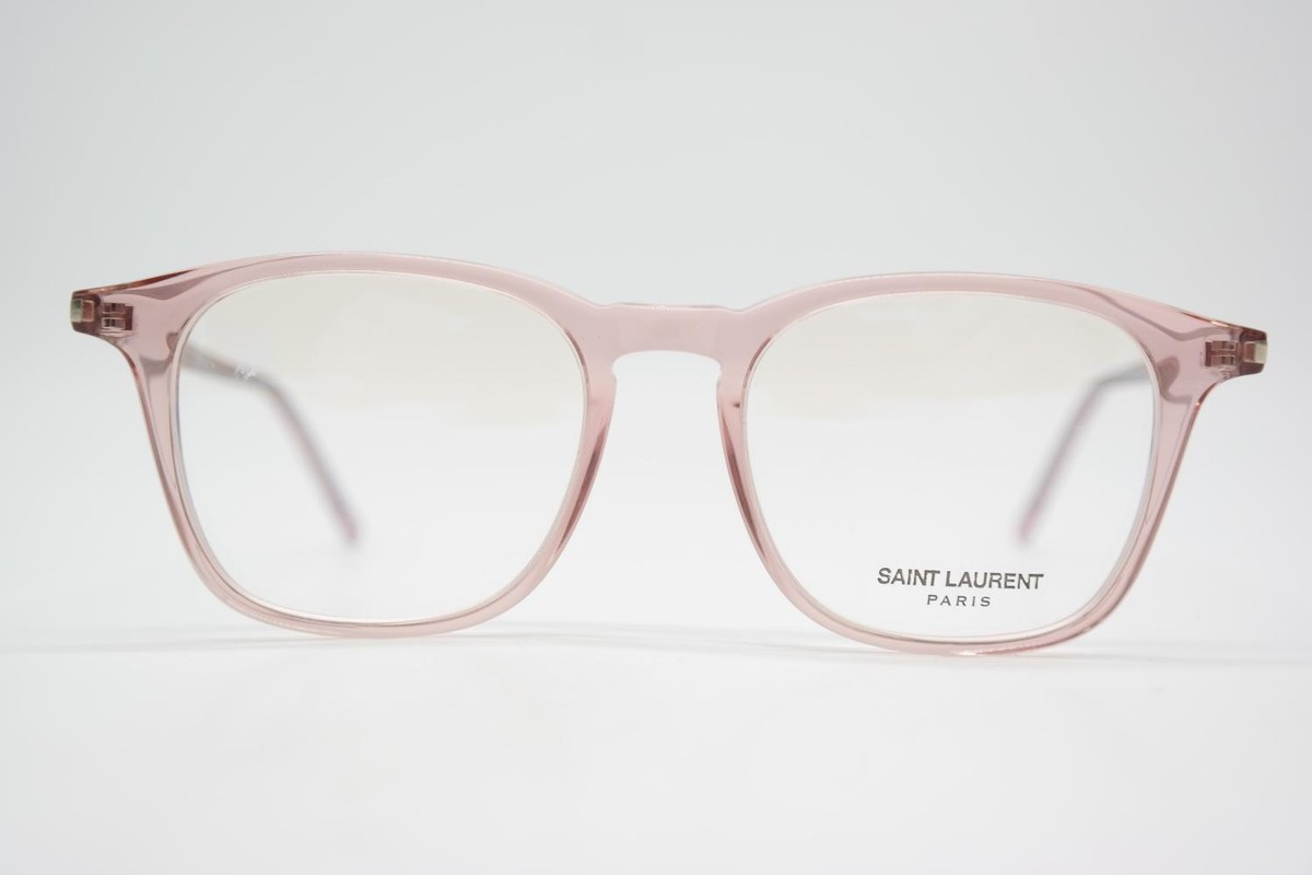 Glasses Saint Laurent SL 147 Pink Transparent Oval Eyeglasses