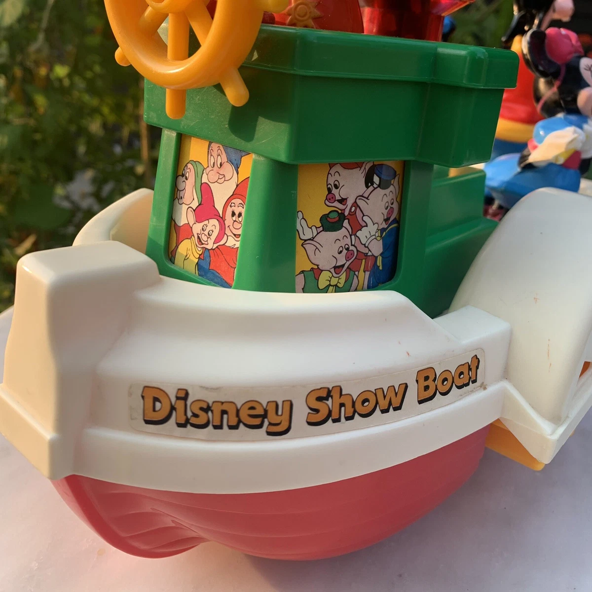 1986 VTG Playmates DISNEY SHOW BOAT Mickey Minnie Goofy Donald 