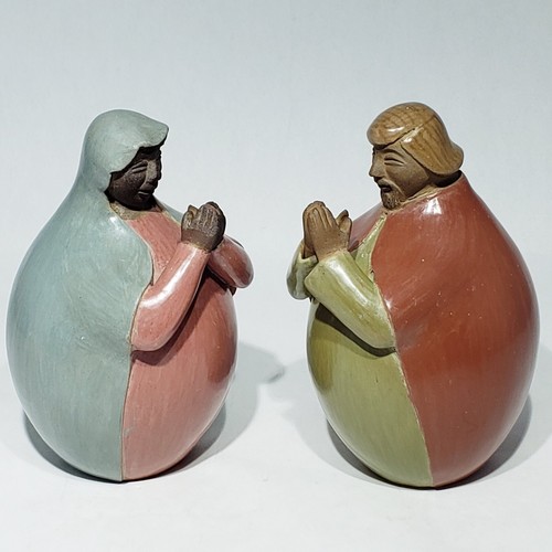 Chulucana Peru Pottery Juana Sosa Alache Mary Joseph Terracotta Nativity Figures - Picture 16 of 16
