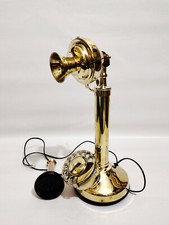 Vintage Brass Rotary Dial Telephone Ideal Christmas Gift for Home Decor