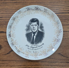 Vintage John F. Kennedy Commemorative Plate, 9.25