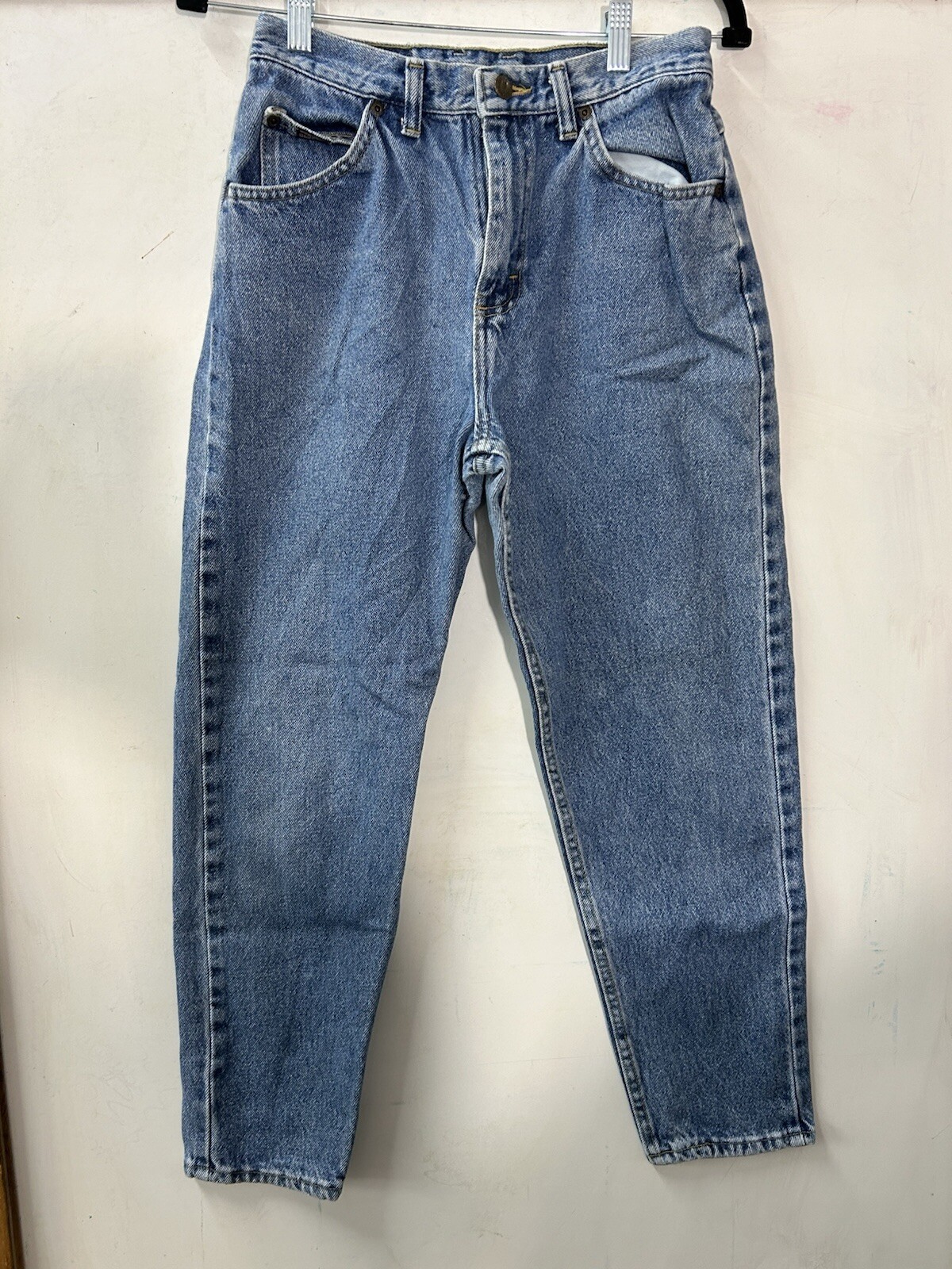 Vintage Lee Riders Straight Leg Medium Wash Blue Jeans USA Mom 27x26-image