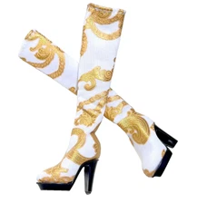 Rainbow High Mini Accessories Studio Shoes Daphne Minton Doll Gold Cloth Boots