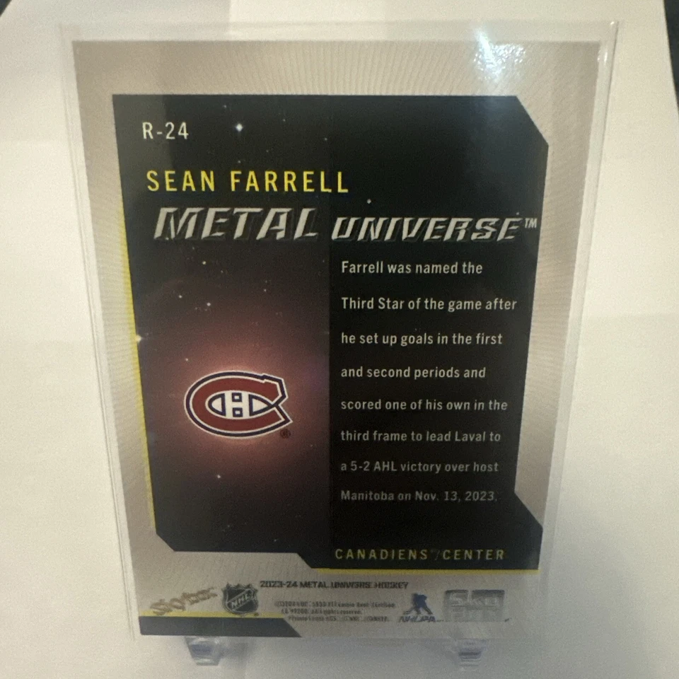 Sean Farrell 2023-24 Skybox Metal Rookie Metal Universe #R-24 Montreal Canadiens - Image 3 of 4