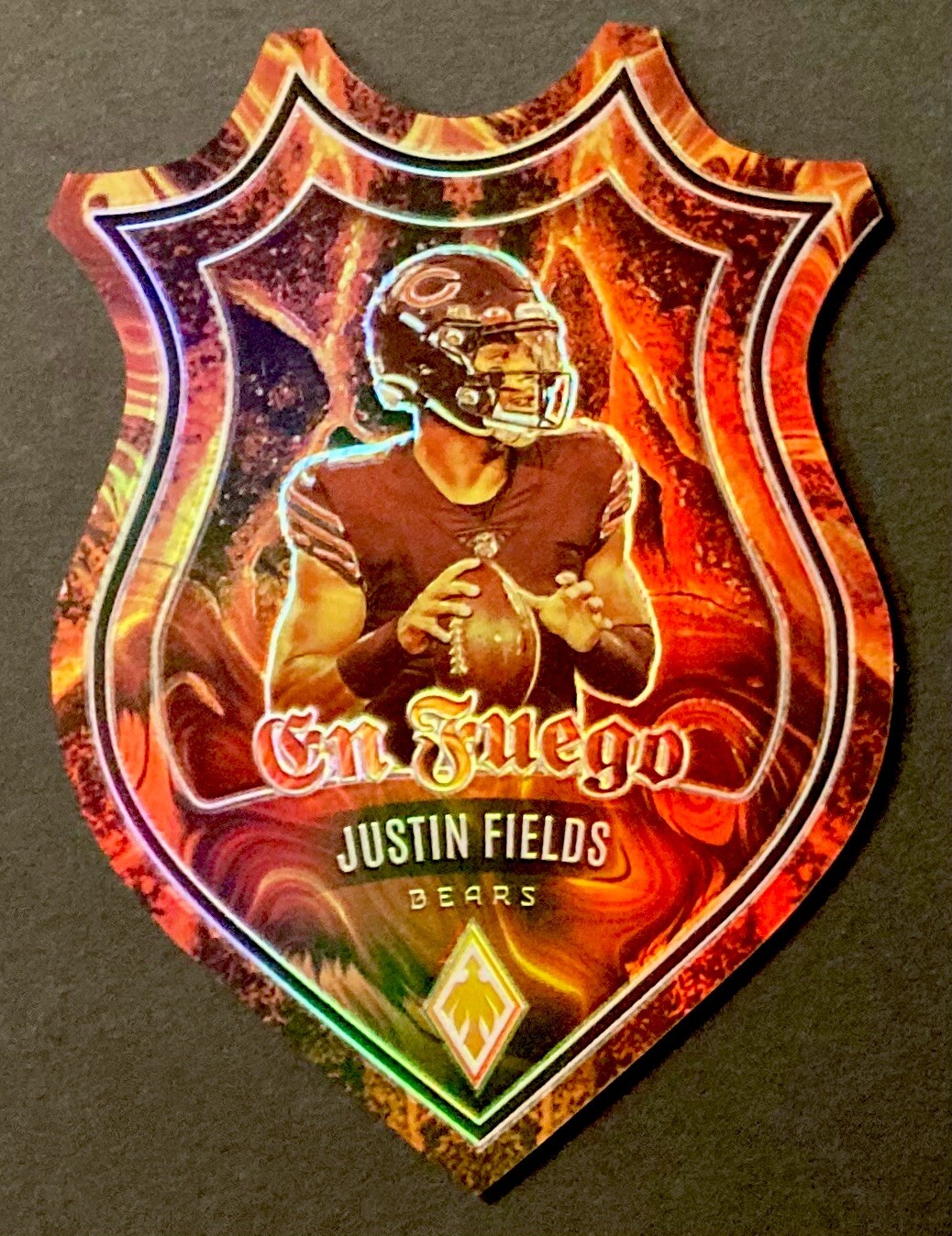 2023 Panini Phoenix Justin Fields En Fuego Die-Cut CASE HIT SSP #EF-19 Bears 🔥