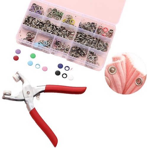360 bottoni a pressione in plastica T5 con pinze a scatto e