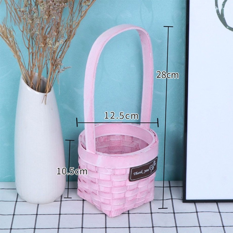 Woven Hanging Baskets Handheld Flower Basket Durable Storage Basket