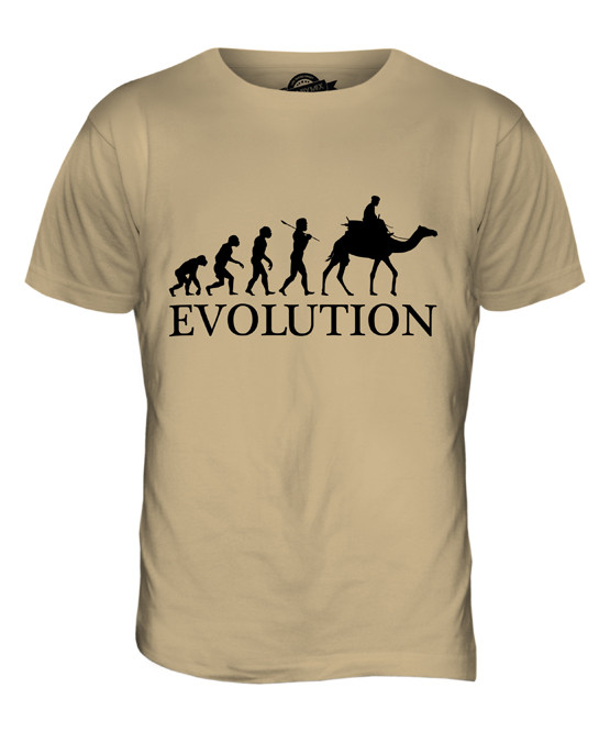 CAMEL RIDING EVOLUTION OF MAN MENS T-SHIRT TEE TOP GIFT CLOTHING