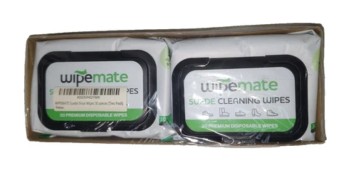 WIPEMATE Premium Suede Cleaner Wipes, Quick Wipes for Home or Travel 2 Pack