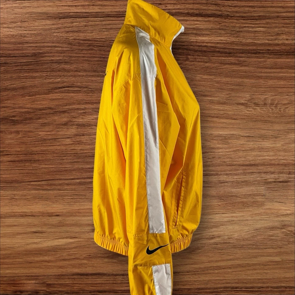 Chaqueta Nike Para Mujer Mediana Grande Swoosh Repelente Tejida CZ8800 Amarilla Cremallera Completa T278 Foto 4 de 4