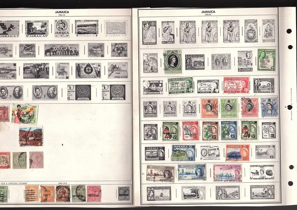 Sellos de Jamaica en páginas de álbum 183 sellos cv 222,00 (mb31 Foto 2 de 4
