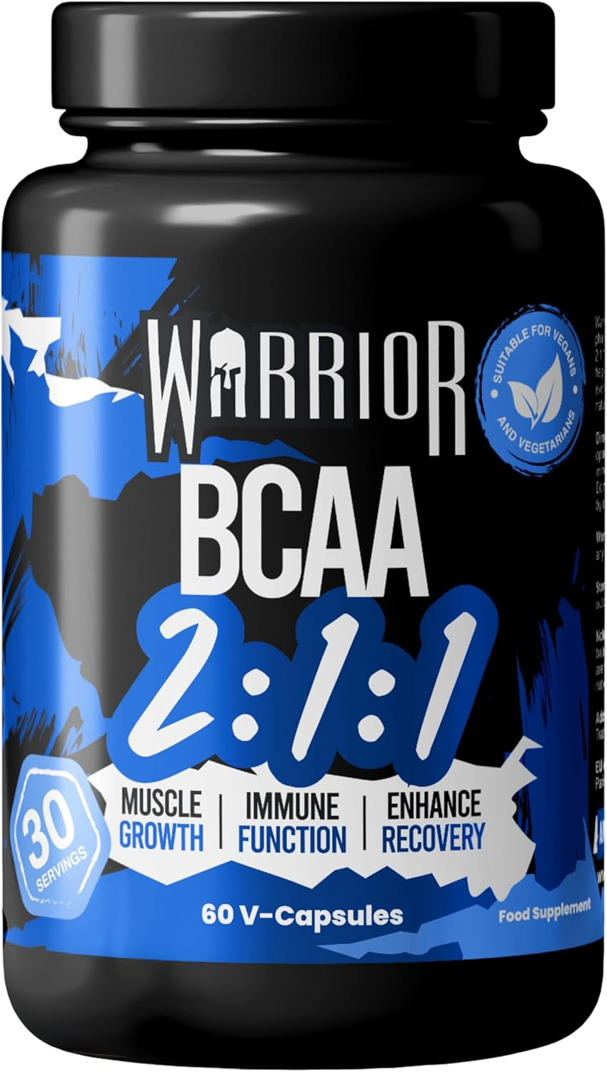 BCAA Capsules – Branched-Chain Amino Acid Supplements, 2:1:1 Ratio (Leucine, Iso