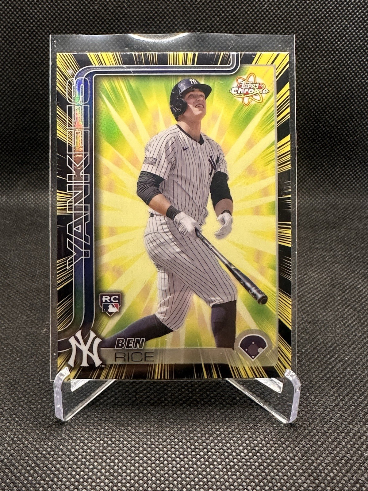 2025 Topps Chrome Ben Rice Radiating Rookie RC Case Hit SSP #RR-15 YANKEES
