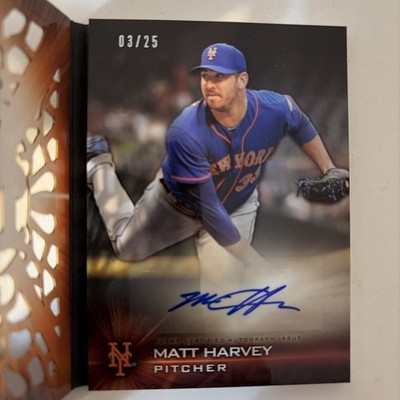 2016 TOPPS LASER MATT HARVEY AUTOGRAPH #ED 03/25   RARE METS CASE HIT