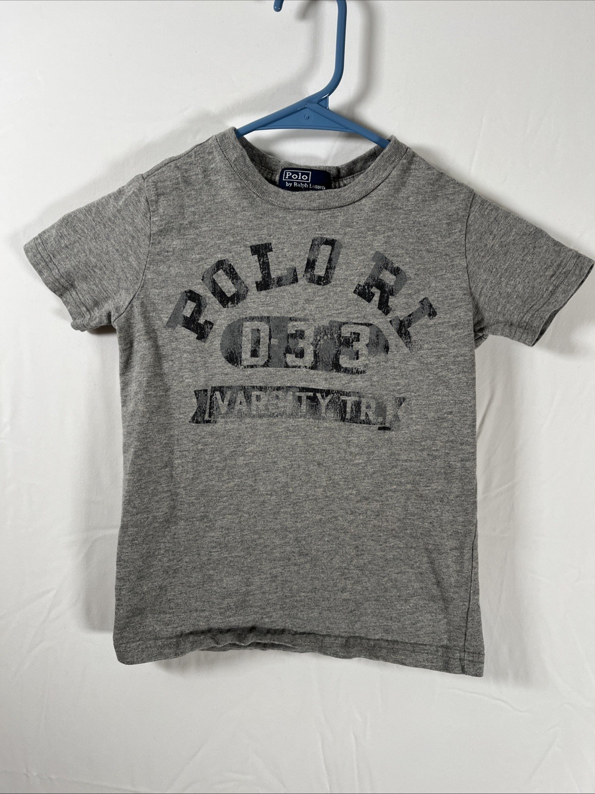 Kids Polo By Ralph Lauren Vintage Tee Boys Size 5 Grey